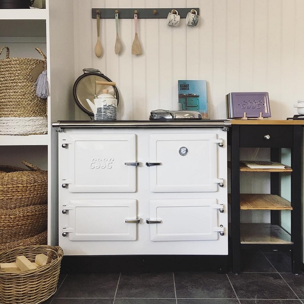White ESSE range cooker in a country kitchen